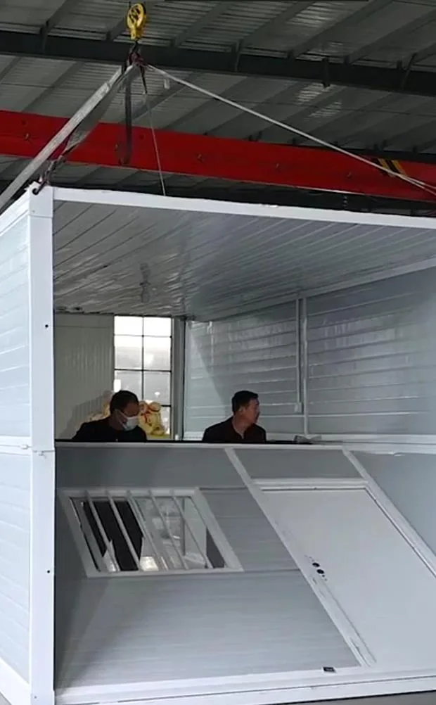 Folding cabin side view