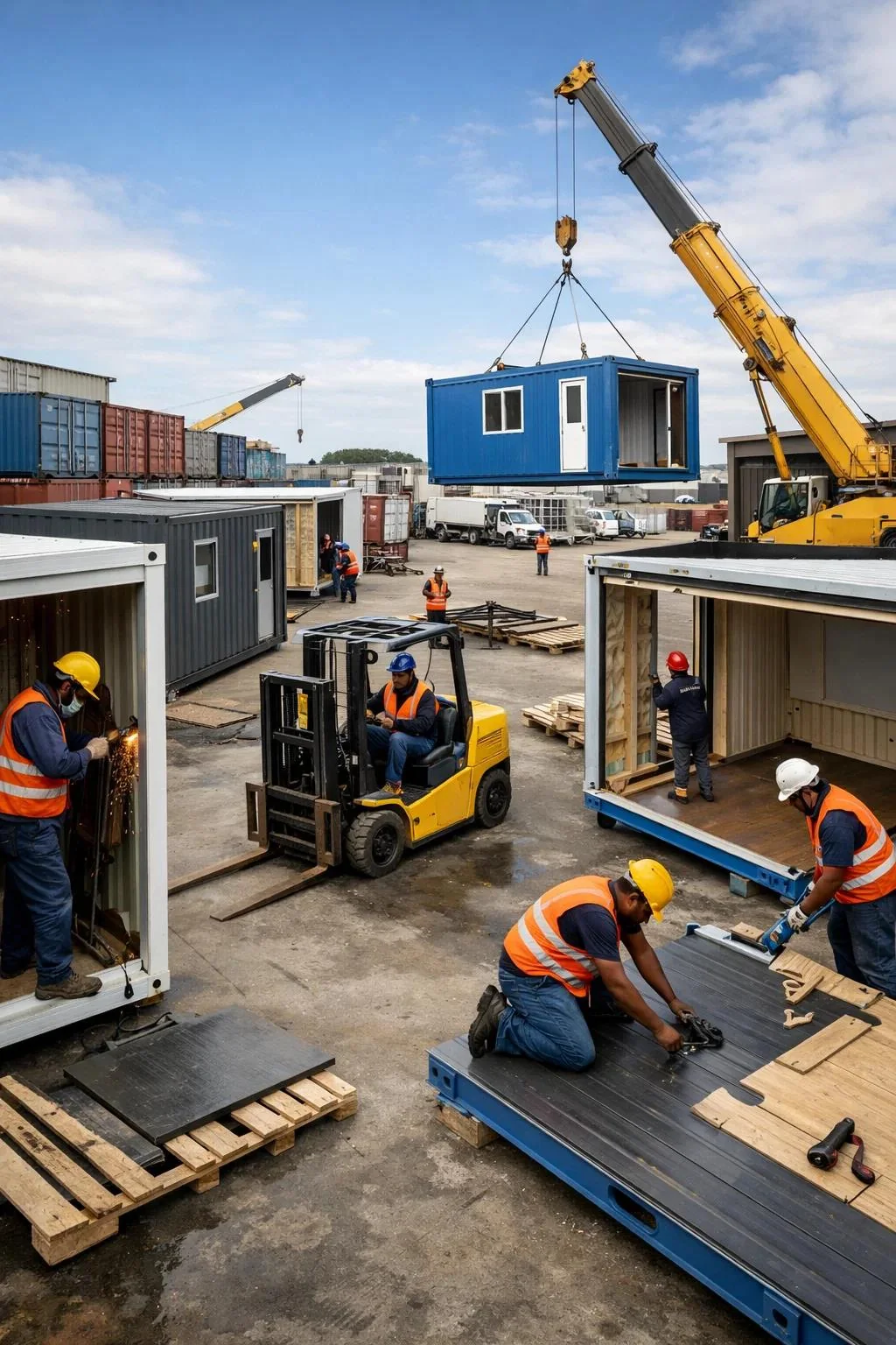 Cabin yard and lifting operation