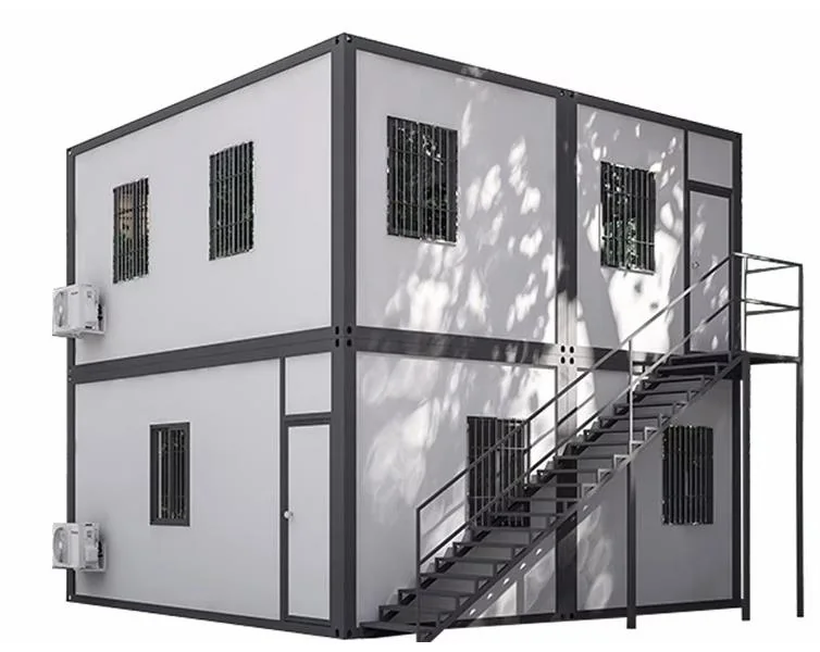 Two-storey packaging cabin configuration